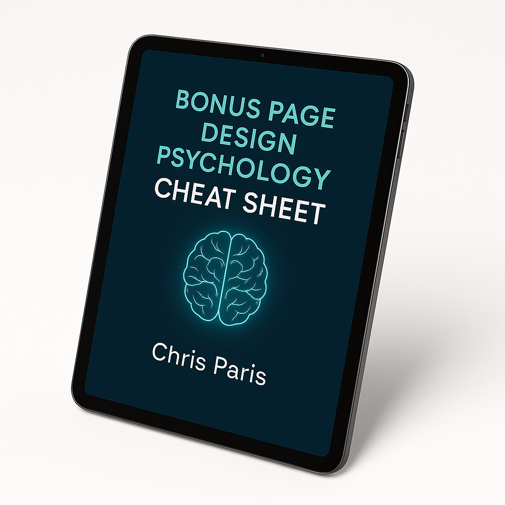 Bonus Page Design Psychology Cheat Sheet