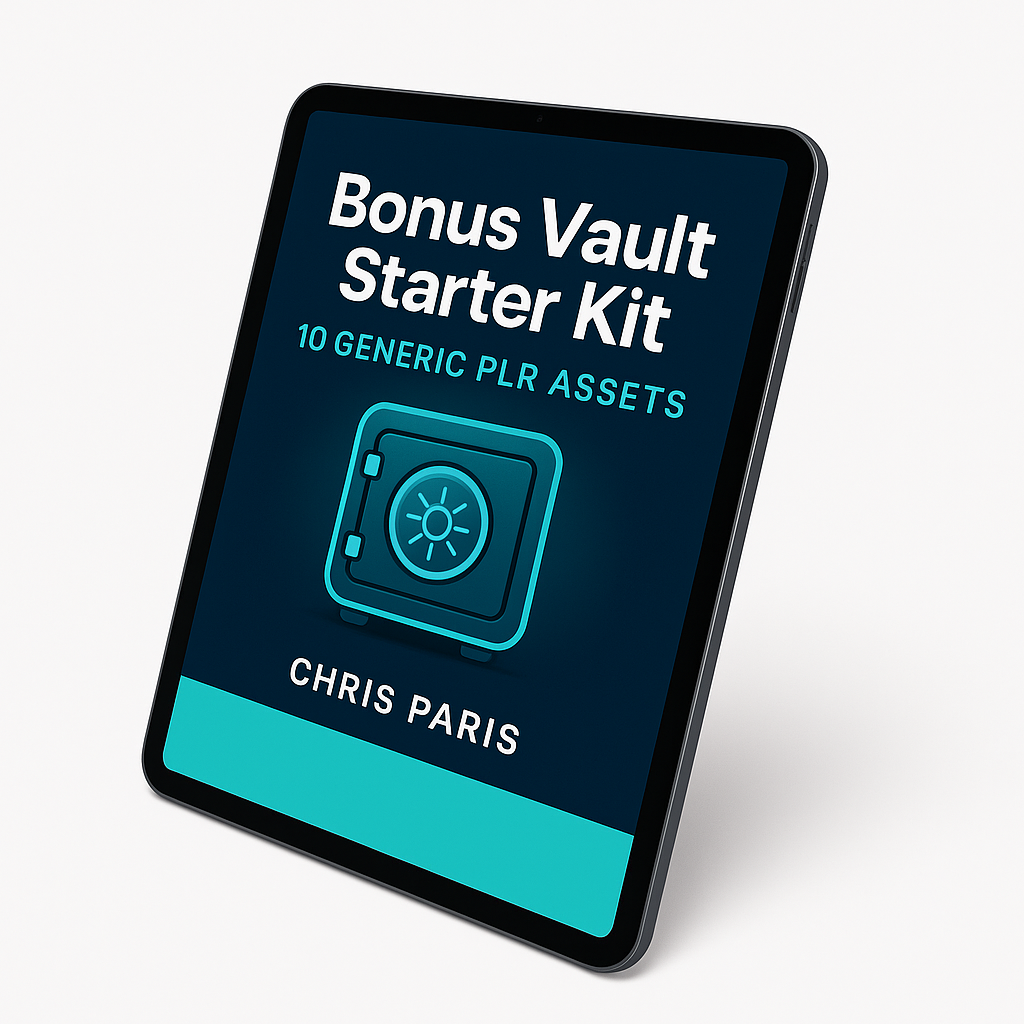 Bonus Vault Starter Kit: 10 Generic PLR Assets